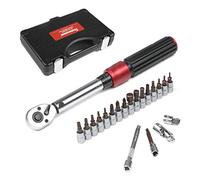 FOURROBBER Torque Wrench Set 1/4-inch Drive Click Dual-Direction Adjustable 90-Tooth Torque Wrench with Buckle 5-30Nm,Accuracy ± 3%