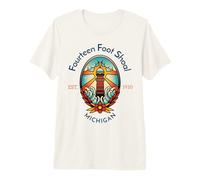 Fourteen Foot Shoal Lighthouse Michigan Premium T-Shirt