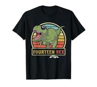 Fourteen Rex T Rex Birthday 14 Year Old Dinosaur 14th Dino T-Shirt