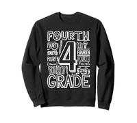 Fourth 4th Grade Typography Back To School Sweatshirt