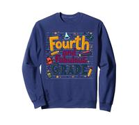 Fourth and Fabulous Grade School Celebration Sweatshirt, Adult Unisex, Navy, M