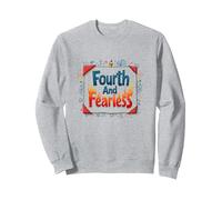 Fourth And Fearless: Inspiring School Kids Notebook Art Sweatshirt, Adult Unisex, Heather Grey, XL