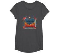 Fourth and Fearless: Inspiring School Kids Notebook Art T-Shirt, Girls, Dark Heather Grey, Small