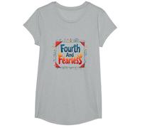 Fourth and Fearless: Inspiring School Kids Notebook Art T-Shirt, Girls, Heather Grey, Small