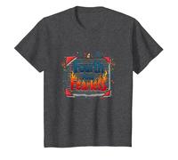 Fourth and Fearless: Inspiring School Kids Notebook Art T-Shirt, Kids, Dark Heather Grey, 6 Years