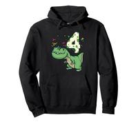 Fourth Birthday Dinosaur Children's Dinosaur Pullover Hoodie