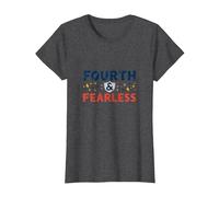 Fourth & Fearless: Empowering Kids' Birthday Celebration T-Shirt, Women, Dark Heather Grey, L