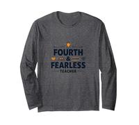 Fourth & Fearless Teacher: Inspiring Educators Long Sleeve T-Shirt, Adult Unisex, Dark Heather Grey, L