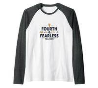 Fourth & Fearless Teacher: Inspiring Educators Raglan Baseball Tee, Men, Dark Heather/White, S