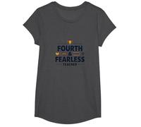 Fourth & Fearless Teacher: Inspiring Educators T-Shirt, Girls, Dark Heather Grey, Small