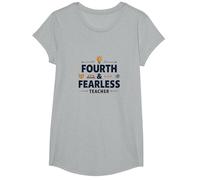 Fourth & Fearless Teacher: Inspiring Educators T-Shirt, Girls, Heather Grey, Small