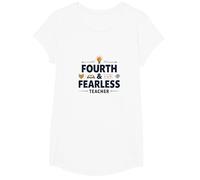 Fourth & Fearless Teacher: Inspiring Educators T-Shirt, Girls, White, Large