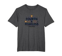 Fourth & Fearless Teacher: Inspiring Educators T-Shirt, Men's Big and Tall, Dark Heather Grey, 5X Tall