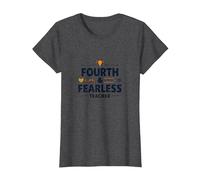 Fourth & Fearless Teacher: Inspiring Educators T-Shirt, Women, Dark Heather Grey, XL