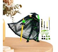 Fourth Generation Articulated Doll Set - Stress Relief Toy | 13.5cm 3D Printed Doll, 110g | Upgraded Wandering Swordsman With Cloak Hat Weapons Stress Relief Action Figure