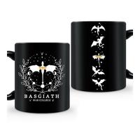 Fourth Gift Merch, Inspired Fantasy Book Lover Gifts, Wing Bookish Dragon Merchandise, 11 oz Coffee Mug Cup (Black)