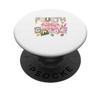 Fourth Grade Easter Chocolate Eggs Bow Tie Bunny Lover Kids PopSockets Adhesive PopGrip