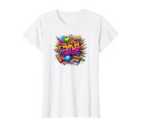 Fourth Grade First Day Back to School Colorful Elementary Value Graphic T-Shirt, Women, White, XL