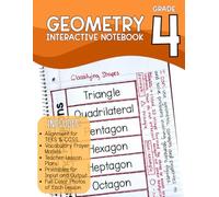 Fourth Grade Geometry Math Interactive Notebook (4th Grade Math Workbooks)