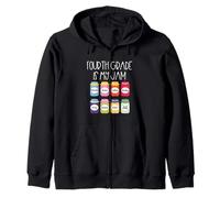 Fourth Grade Is My Jam 4th Grade Teacher Back to School Zip Hoodie