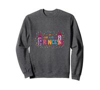Fourth Grade Princess: Magical Math Royalty Sweatshirt, Adult Unisex, Dark Heather Grey, XL