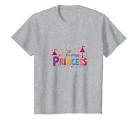 Fourth Grade Princess: Magical Math Royalty T-Shirt, Kids, Heather Grey, 6 Years