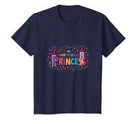 Fourth Grade Princess: Magical Math Royalty T-Shirt, Kids, Navy, 6 Years