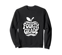 Fourth Grade Retro Apple Teacher Student School Sweatshirt