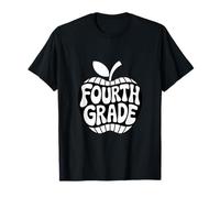 Fourth Grade Retro Apple Teacher Student School T-Shirt