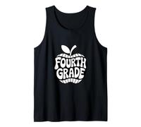Fourth Grade Retro Apple Teacher Student School Tank Top
