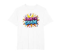 Fourth Grade Rockstar: Celebrate School Milestone T-Shirt, Men's Big and Tall, White, 6X Tall