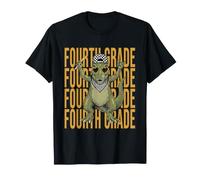 Fourth Grade T-Rex Teacher Back to School Rock Gesture T-Shirt