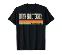 Fourth Grade Teacher Week Retro Vintage Back to School Day T-Shirt