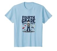 Fourth Grade Tough Guy: Cool Kid School Pride T-Shirt, Kids, Baby Blue, 2 Years