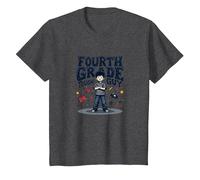 Fourth Grade Tough Guy: Cool Kid School Pride T-Shirt, Kids, Dark Heather Grey, 8 Years