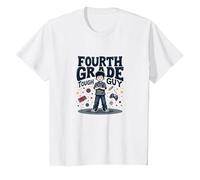 Fourth Grade Tough Guy: Cool Kid School Pride T-Shirt, Kids, White, 12 Years