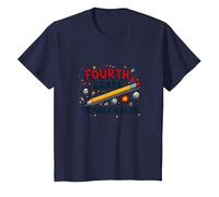 Fourth Grade Troublemaker: Playful School Humor T-Shirt, Kids, Navy, 6 Years