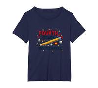 Fourth Grade Troublemaker: Playful School Humor T-Shirt, Women's Plus, Navy, 6X