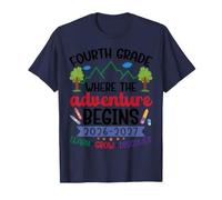 Fourth Grade Where The Adventure Begins 2026 2027 Boys Girls T-Shirt