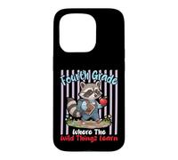 Fourth Grade Where The Wild Things Learn Raccoon Student Case for iPhone 15 Pro