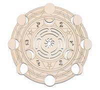 FOURTH LEVEL 12" Hecate's Wheel, Mystical Wood Wall Art, Wiccan Home Decor For Altar, Crystal Grid, Meditation