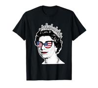 Fourth of July British American Flag Queen Elizabeth II T-Shirt