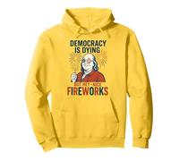 Fourth of July Irony, Ben Franklin, Aviators and Fireworks Pullover Hoodie