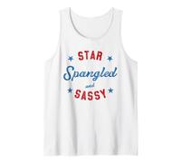 Fourth Of July Star Spangled And Sassy Cute Women's Outfit Tank Top