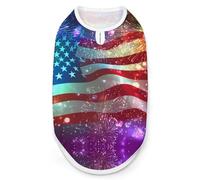Fourth of July US Independence Day Fashion Dog Shirts Printing Pet Clothes Sleeveless Pets Vest for Dogs Puppy Cats S
