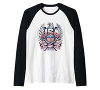Fourth of July USA 1776-2026 Patriotic Pride 250 Years Raglan Baseball Tee