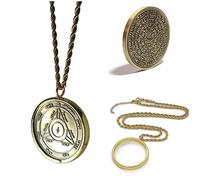 Fourth Pentacle of Saturn + 72 names of God + 1FitAll King Solomon Coin bezel kabbalah seal talisman Necklace