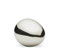 Fourth Street polished egg paperweight - Silver One Size