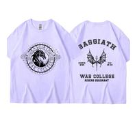 Fourth Wing Basgiath War College Double Sided T-Shirt | Dragon Rider “Fly or Die” Tee, Empyrean Series Casual Top for Book Lovers-Purple||3X_l