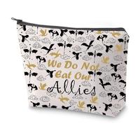 Fourth Wing Cosmetic Bag We Do Not Eat Our Allies Makeup Bag with Zipper Dragon Rider Toiletry Bag (Allies)